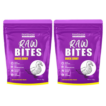 Raw Bites Organic Dehydrated - Duck Jerky Premium Dog Treats